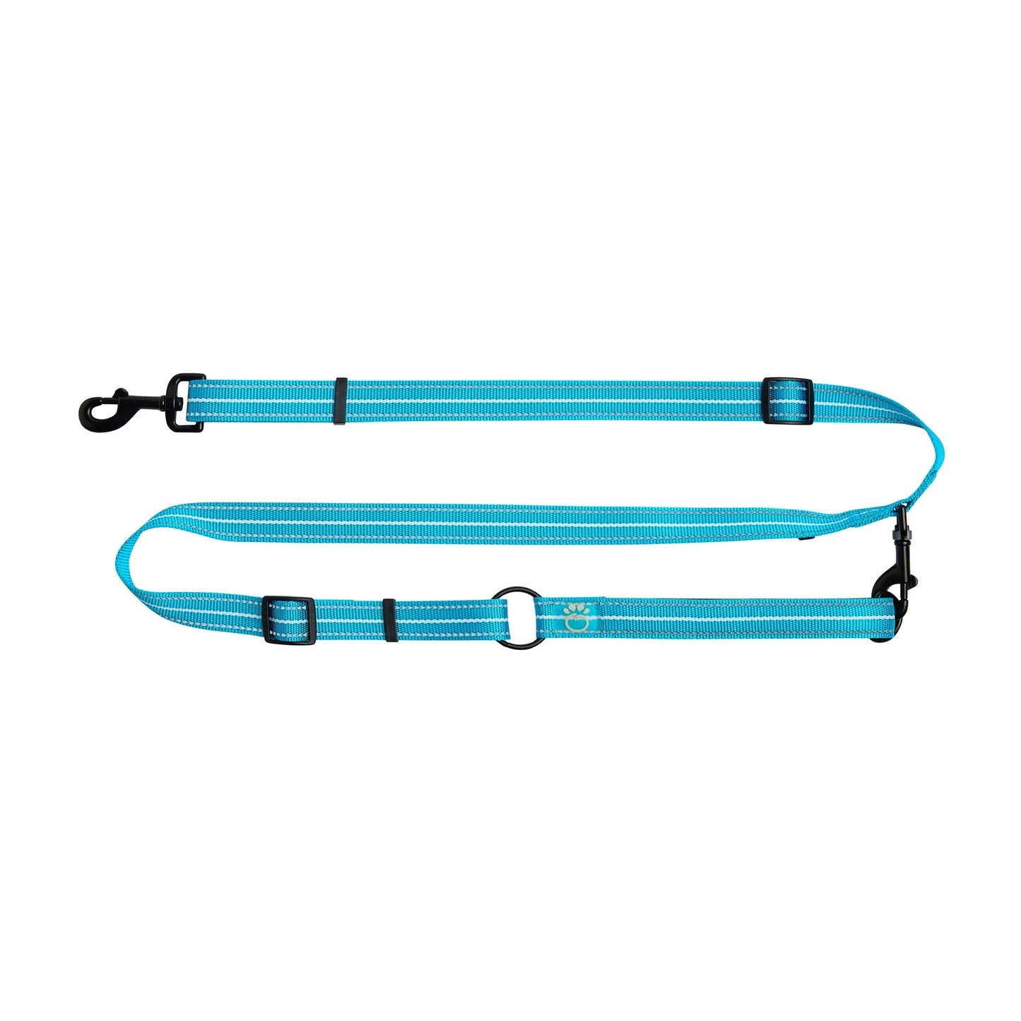 EEZY-6 Reflective Dog Leash – 6-in-1 Adjustable, Neon Blue