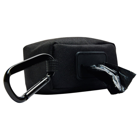 Black Soft-Shell Dog Waste Bag Dispenser – Clip