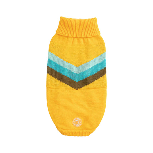Alpine Dog Sweater – Yellow | Retro Turtleneck