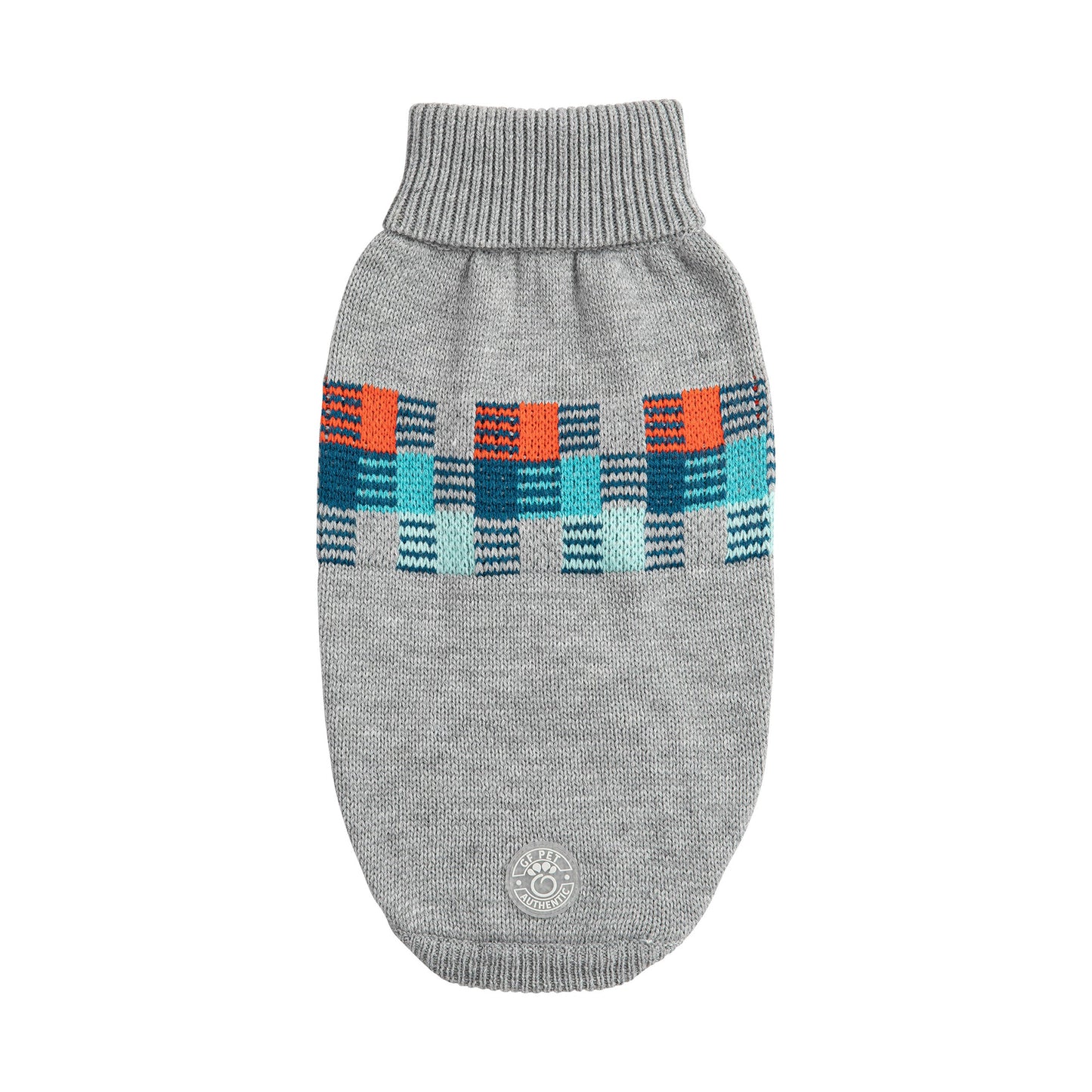 Winter Sailor Dog Sweater – Grey Mix | Retro Turtleneck