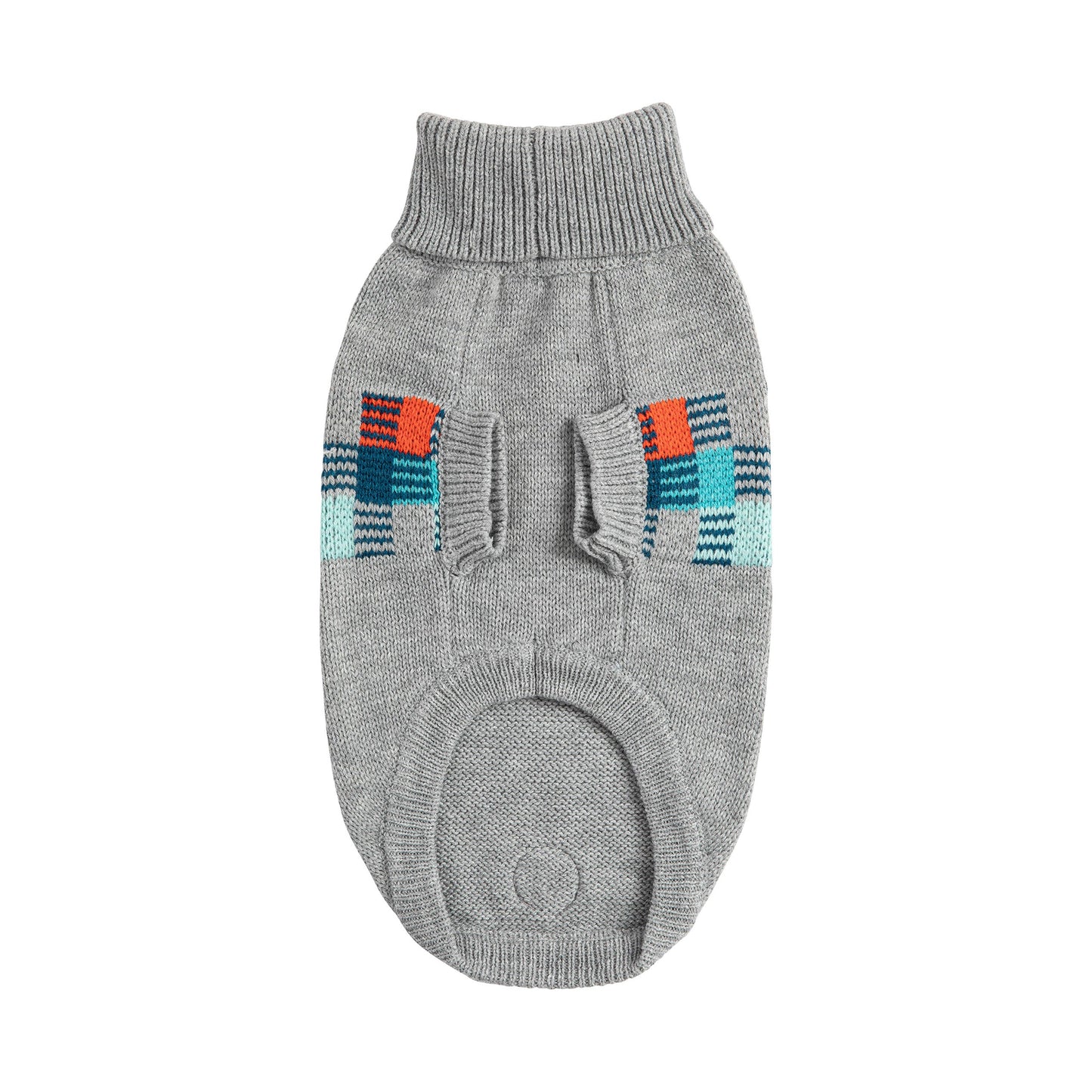 Winter Sailor Dog Sweater – Grey Mix | Retro Turtleneck