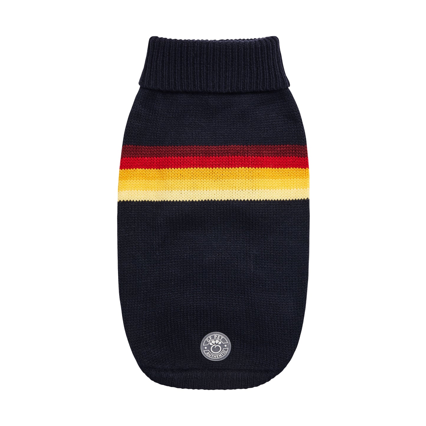 Dog Sweater – Retro Bold Color Line Navy