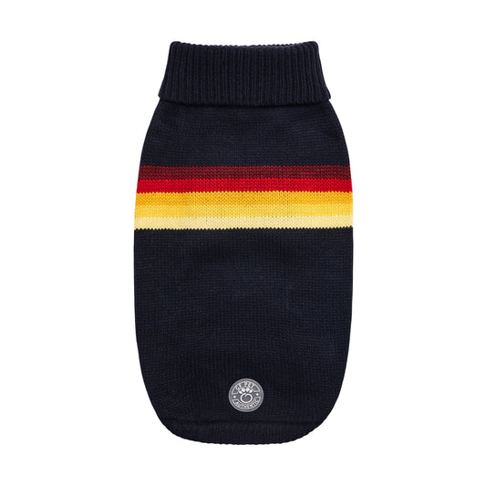Dog Sweater – Retro Bold Color Line Navy