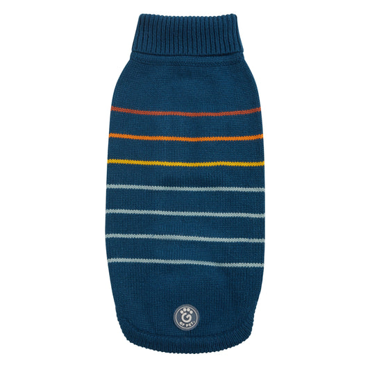 Arctic Dog Sweater – Teal | Ribbed Turtleneck