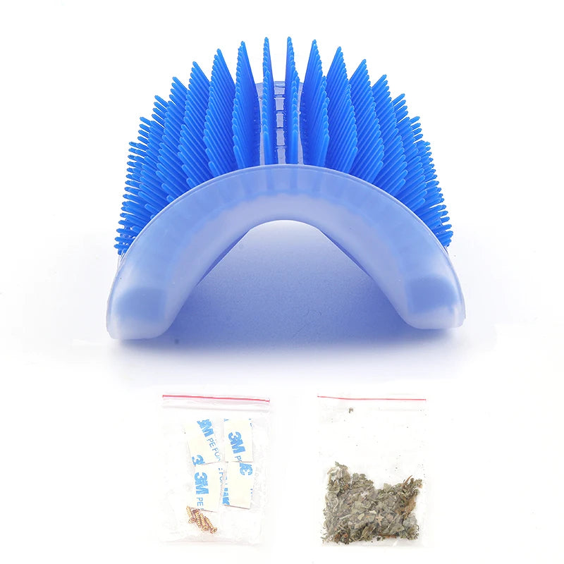 Cat Self-Groomer – Wall Corner Brush and Scratcher