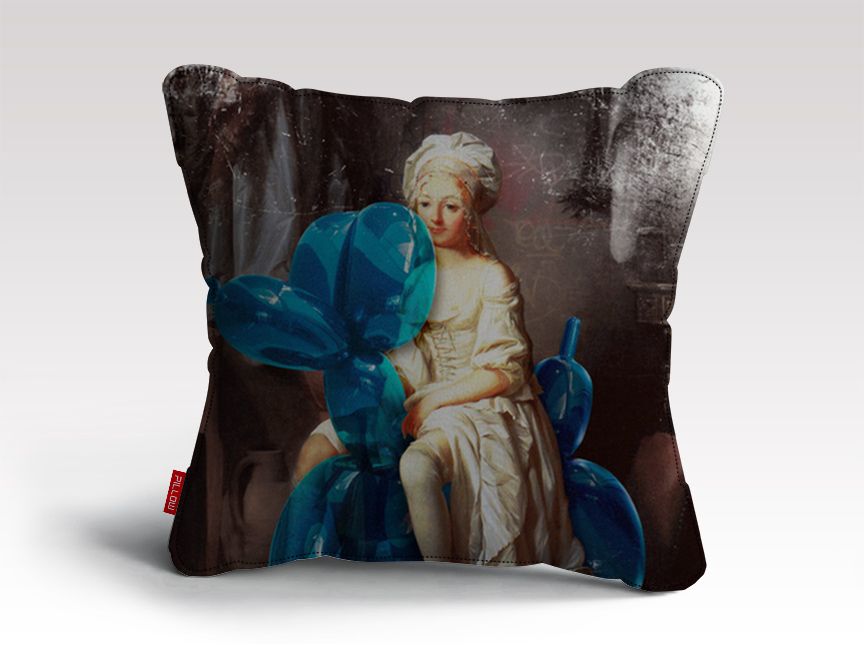 Pet Art Throw Pillow Cover – 16in Double-Sided Print