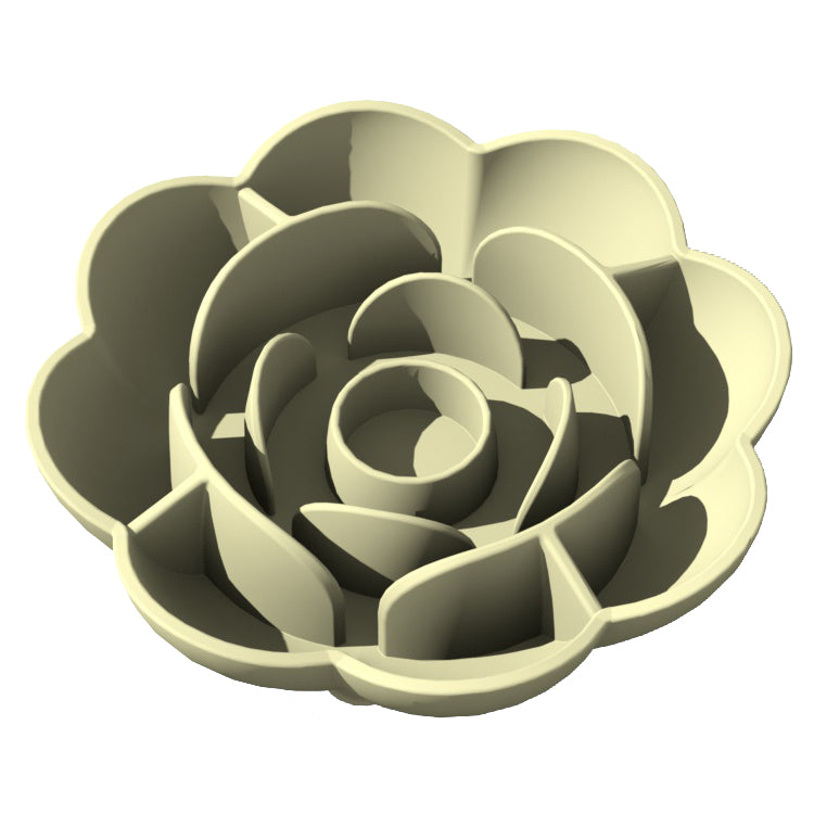 Rose Pattern Slow Feeder Bowl – Food-Grade Silicone