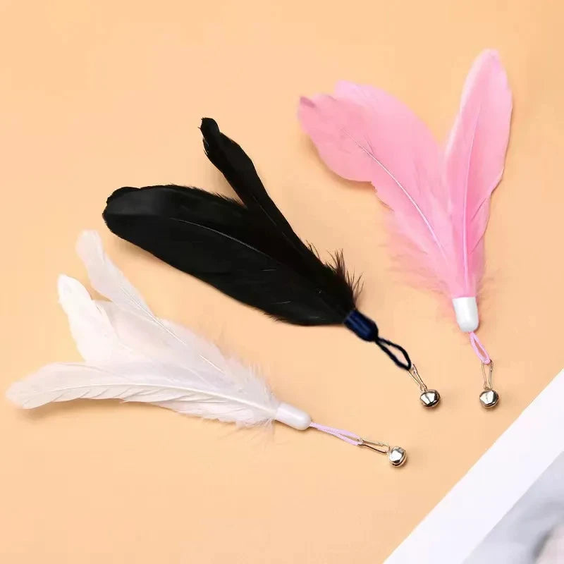 Interactive Cat Feather Toy – Suction Mount, Bounce-Back Play
