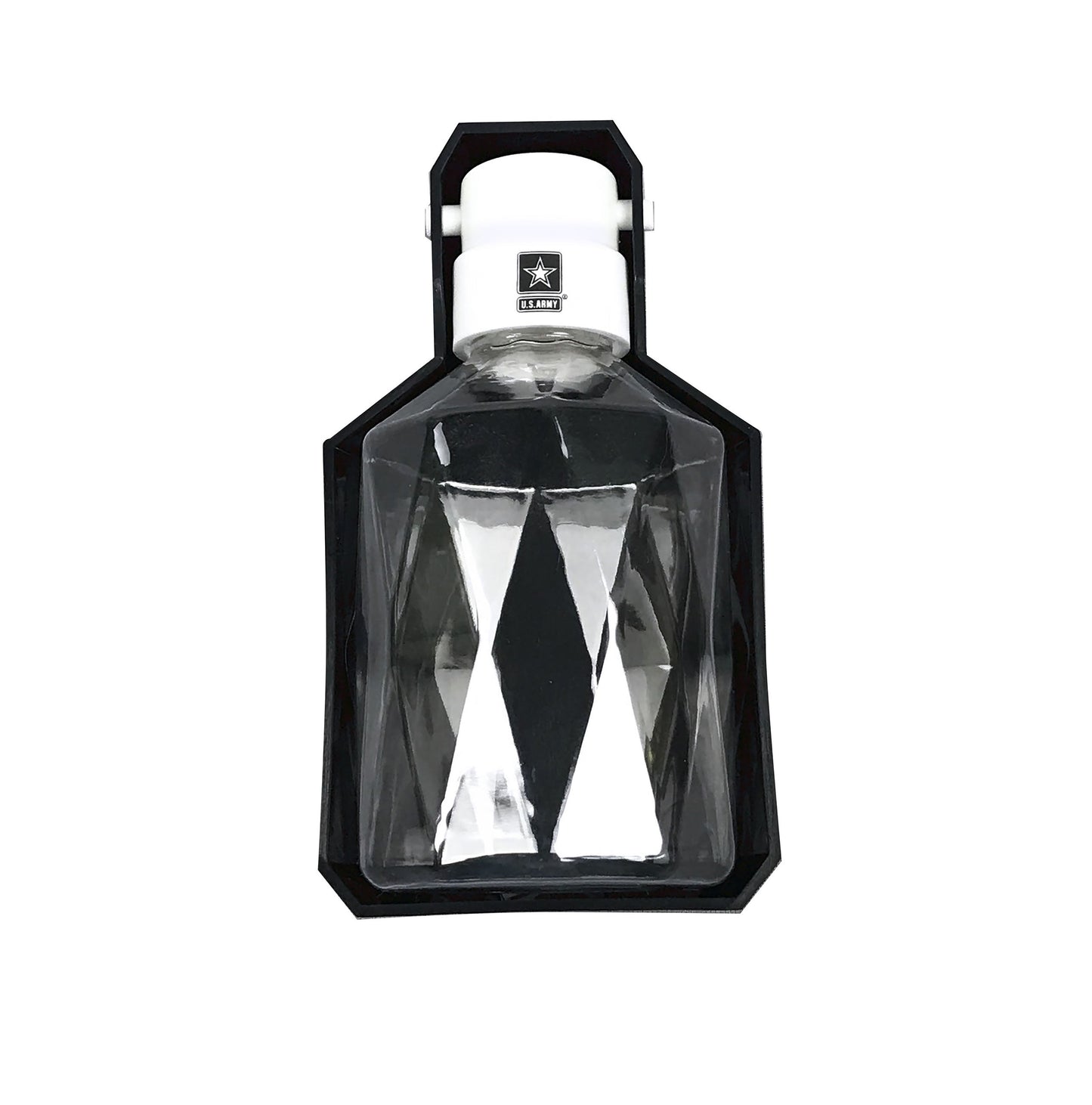 Military Dog Water Bottle Black - Leak-proof carabiner clip for outdoor dog hydration