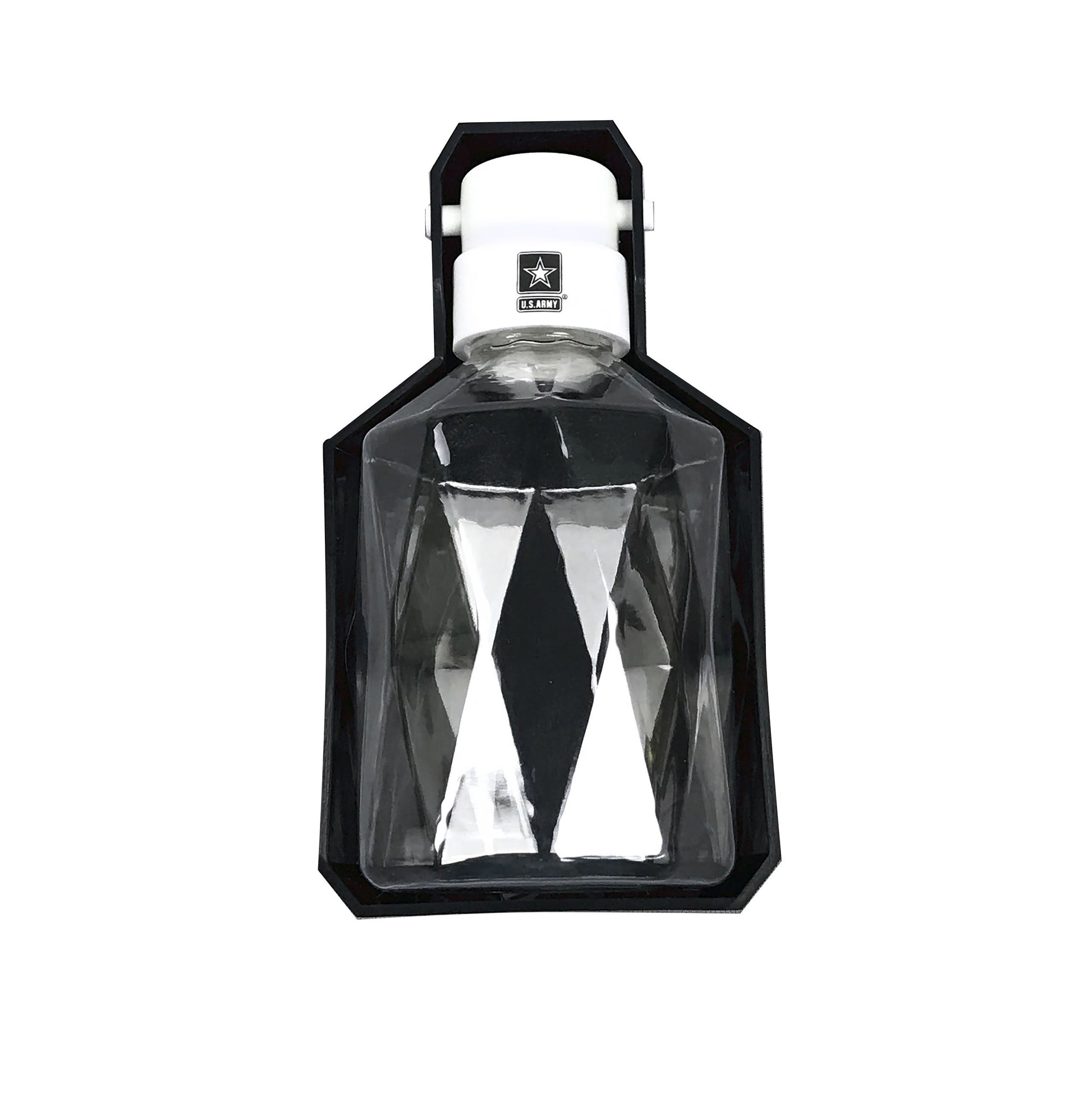 Military Dog Water Bottle Black - Leak-proof carabiner clip for outdoor dog hydration