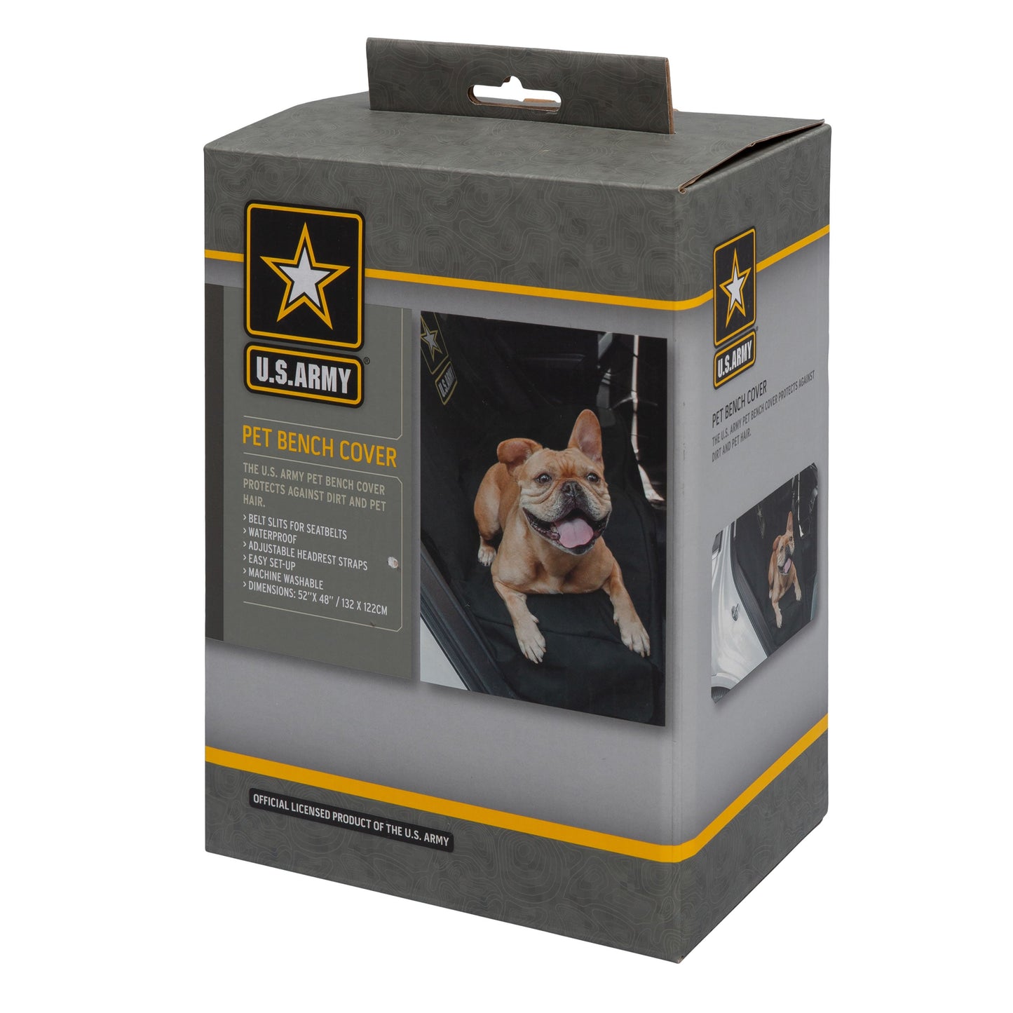 Dog Car Seat Cover – Waterproof Dark Camo Bench